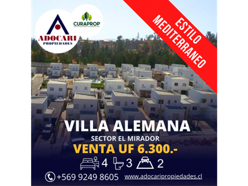 VILLA ALEMANA / SECTOR MIRADOR / 4D 3B 2E 1 BOD.