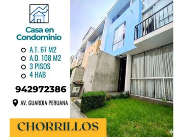 CHORRILLOS CASA EN VENTA en Condominio Privado