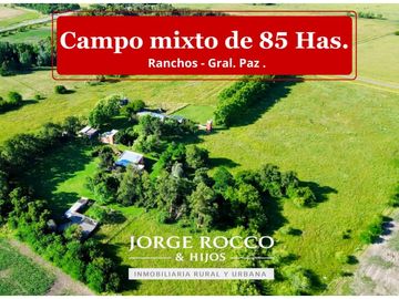 Campo de 85 Has. en Ranchos, mixto y con Casco Antiguo!!!