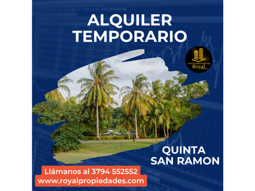 ALQUILER TEMPORARIO QUINTA EN SANTA ANA