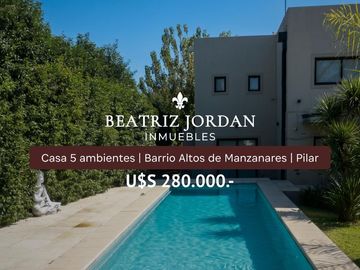 CASA 5 AMBIENTES EN VENTA, ALTOS DE MANZANARES, PILAR