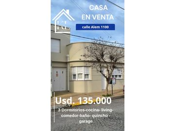 VENTA CASA  3 DORMITORIOS, SEMICENTRICO. TANDIL