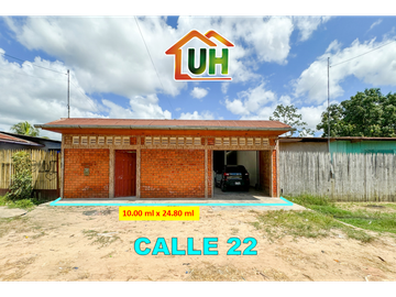00729 - VENTA CASA EN PUCALLPA - MAT. SEMINOBLE - A.T 248 M2