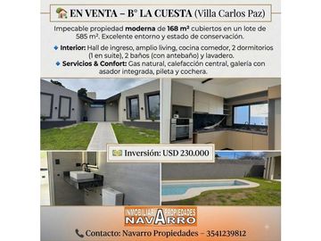 CASA MODERNA.B° La Cuesta..Pileta