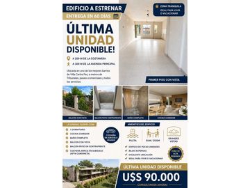 ÚLTIMA UNIDAD ESTRENAR–ENTREGA 60 DAS – VILLA CARLOS PAZ...