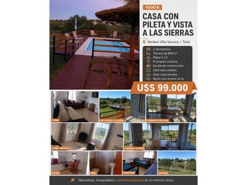 CASA CON PILETA Y GRAN VISTA A LAS SIERRAS – KEOKEN,...