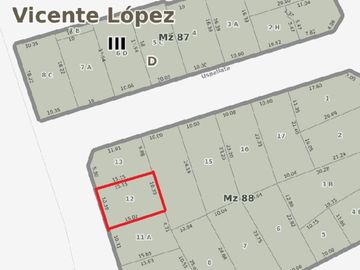 VENTA TERRENO EXCELENTE UBICACION - VICENTE LOPEZ