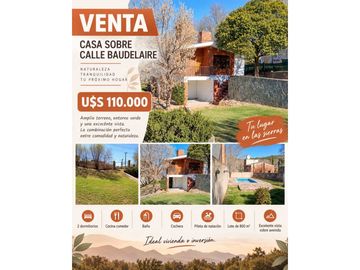 CASA EN VENTA – EXCELENTE VISTA

 Sobre calle Baudelaire...