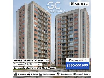 Se vende apartamento piso 10 Conjunto residencial mas house