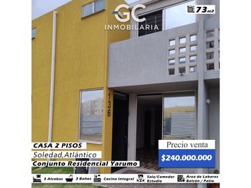 Se vende casa 2 pisos conjunto residencial Yarumo