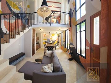 | Bonita casa tipo villa, totalmente amueblada en renta. |