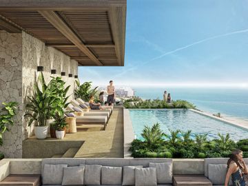DEPARTAMENTO EN VENTA FRENTE AL MAR EN PUERTO MORELOS,...