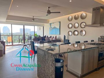 Departamento en renta vacacional  con terraza y vista a...