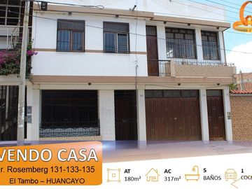 OPORTUNIDAD ÚNICA: SE VENDE AMPLIA CASA EN EL TAMBO,...