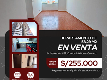 SE VENDE DEPARTAMENTO EN EL CONDOMINIO NUEVO CERCADO