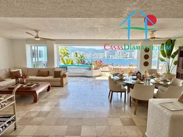 Departamento de playa en renta vacacional con terraza,...