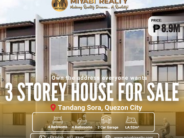 4BR | 3-Storey Single-Attached House & Lot in Tandang...