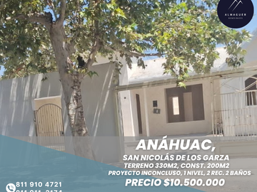 Casa en Venta en colonia Anáhuac, proyecto inconcluso,...