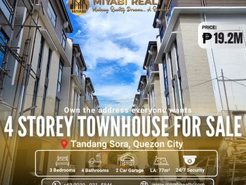 Brand New 4-Storey Townhouse with 24/7 Security  For...