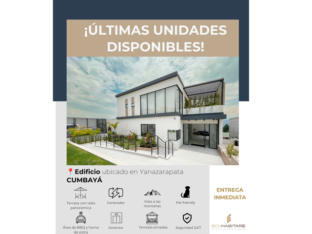 Departamentos en venta sector Yanazarapata, cerca a Cumbayá - Edificio Terrazo